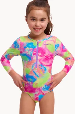 Rashies & Sunsuits|Rashies & Sunsuits|Funkita Girls Sweet Sting Sunsuit Purple/multi