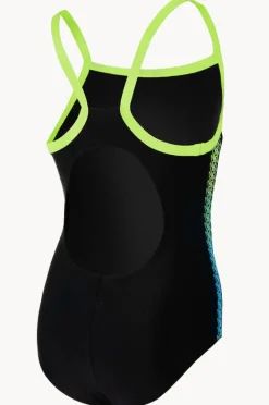 One Pieces|Speedo Girls Thinstrap Muscleback One Piece Black/blue