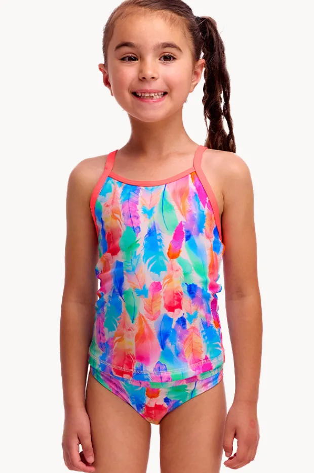 Tankini Sets|Funkita Girls Tickle Pink Tankini Set Blue/natural