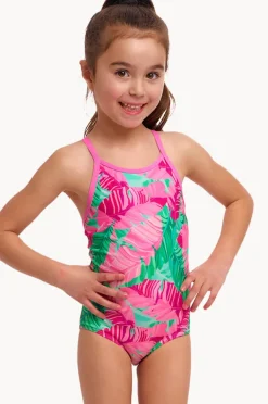 One Pieces|Funkita Girls Tropic Palm One Piece Pink/green