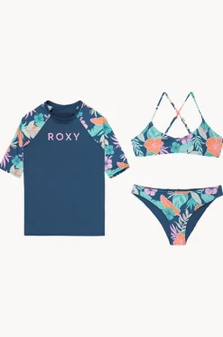 Rashies & Sunsuits|Roxy Girls Tropical 3 Piece Set Indigo