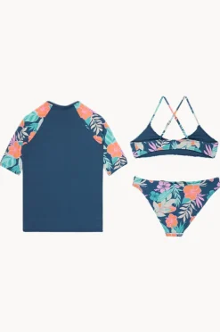 Rashies & Sunsuits|Roxy Girls Tropical 3 Piece Set Indigo
