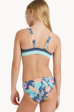 Bikini Sets|Roxy Girls Tropical Active Crop Set Indigo