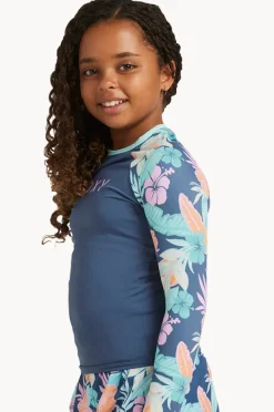 Rashies & Sunsuits|Roxy Girls Tropical Active Long Sleeve Suntop Indigo