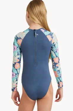 Rashies & Sunsuits|Roxy Girls Tropical Active Sunsuit Indigo