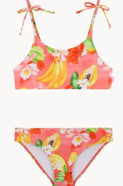 Bikini Sets|Seafolly Girls Girls Tropique Tie Crop Set Pink/Multi