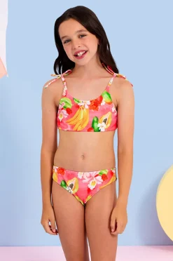 Bikini Sets|Seafolly Girls Girls Tropique Tie Crop Set Pink/Multi