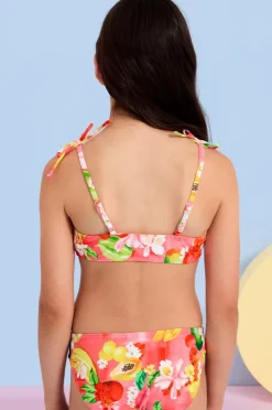 Bikini Sets|Seafolly Girls Girls Tropique Tie Crop Set Pink/Multi