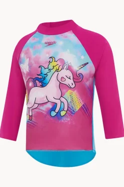 Rashies & Sunsuits|Speedo Girls Unicorn Suntop Pink/multi