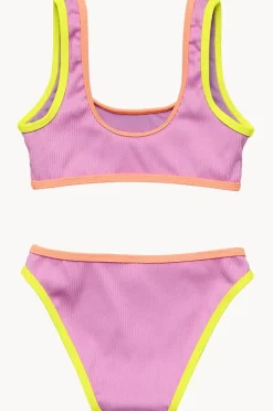 Bikini Sets|Snapper Rock Girls Vacay Pop Crop Set Lilac