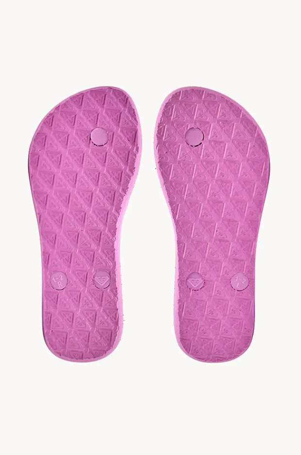 Footwear|Roxy Girls Viva Stamp II Thong Black/Multi