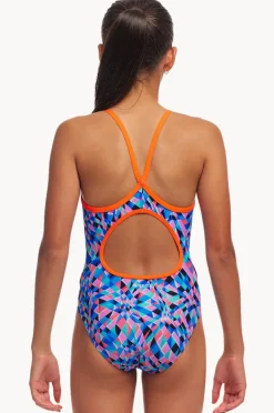 One Pieces|Funkita Girls Warp Tour Diamond Back One Piece Blue/pink