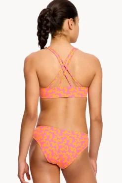 Period Swimwear|Bikini Sets|Modibodi Girls Wavy Cross Back Crop Set Pink