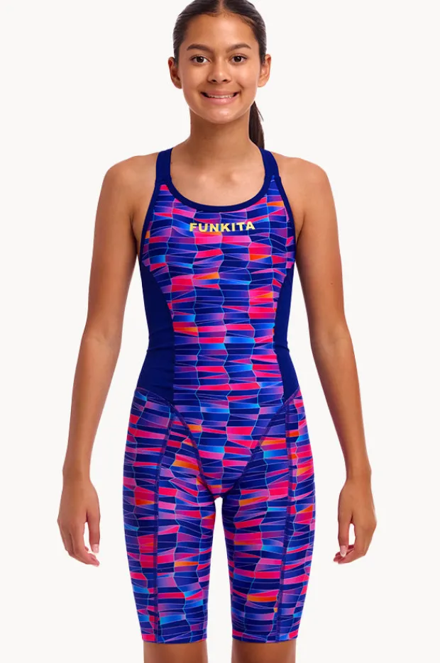 Legsuits|Funkita Girls Wet Wave Fast Training One Piece Navy/multi
