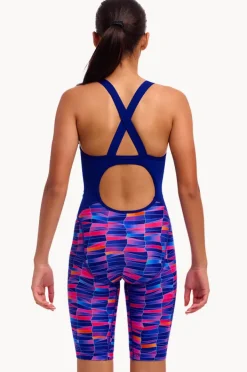 Legsuits|Funkita Girls Wet Wave Fast Training One Piece Navy/multi