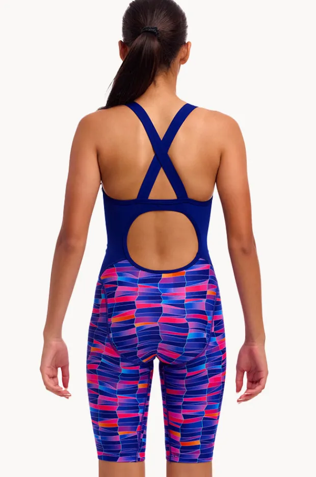 Legsuits|Funkita Girls Wet Wave Fast Training One Piece Navy/multi
