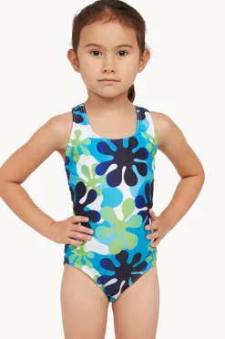 One Pieces|Zoggs Girls Wild Child Action Back One Piece Green/Blue