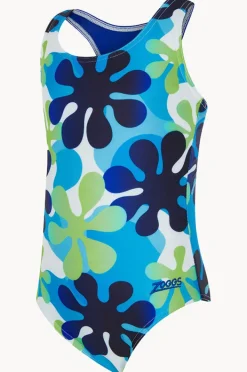 One Pieces|Zoggs Girls Wild Child Action Back One Piece Green/Blue