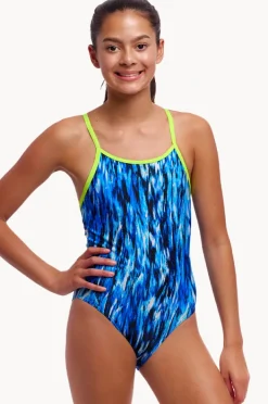 One Pieces|Funkita Girls Wing Streak Diamond Back One Piece Blue