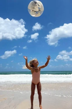 Pool Inflatables|Sunny Life Glitter Cotton Candy Inflatable Beach Ball White/Clear