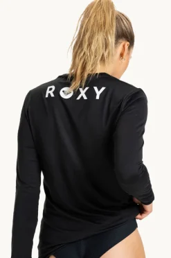 Rashies & Sunsuits|Roxy Happy Waves Long Sleeve Suntop BLACK