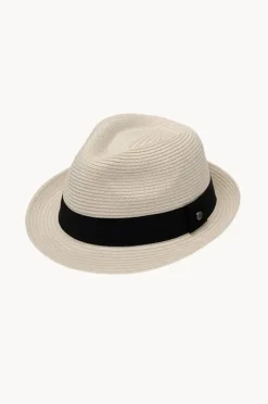 Headwear|Headwear|Rigon Harley Black Band Trilby Hat Ivory