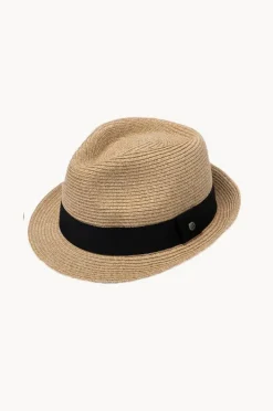 Headwear|Headwear|Rigon Harley Black Band Trilby Hat Natural