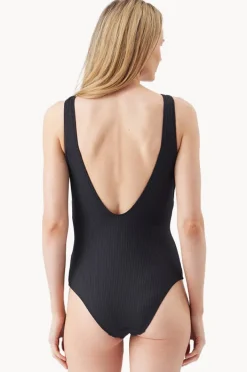One Pieces|Ripe Maternity Havana Rib One Piece BLACK