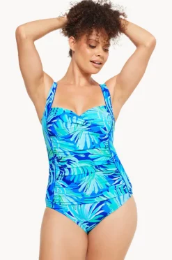 One Pieces|Togs Havana Sweetheart Ruched One Piece Green/blue