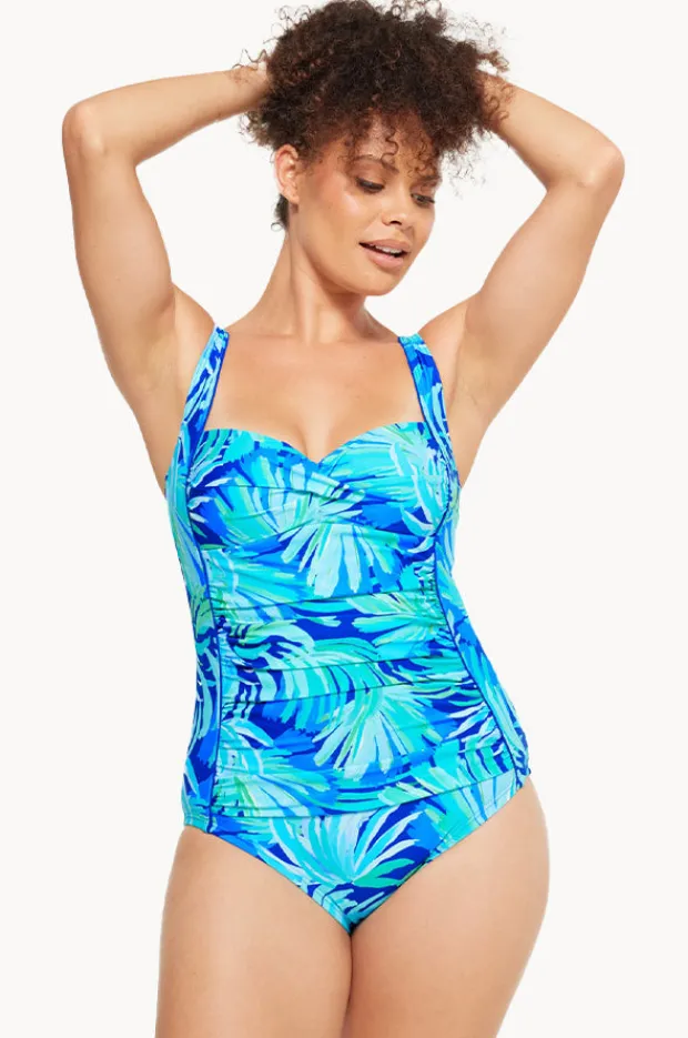 One Pieces|Togs Havana Sweetheart Ruched One Piece Green/blue