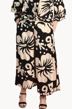 Pants|Bodacious Hideaway Hibiscus Sydney Wide Leg Pant Black
