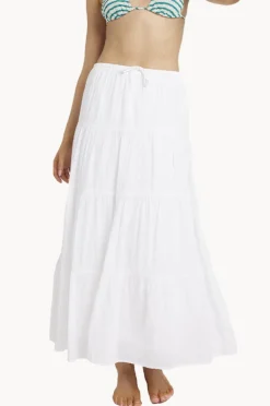 Skirts|Billabong High Tides Maxi Skirt WHITE