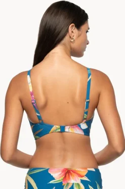 Bikini Tops|Nip Tuck Hula Hula Louise Cross Over Bra Blue