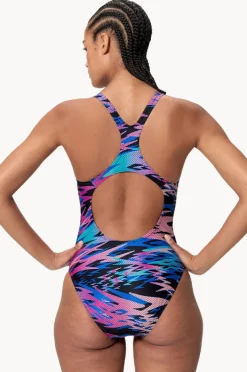 One Pieces|Speedo Hyperboom Allover Medalist One Piece Pink/Blue