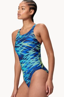 One Pieces|Speedo Hyperboom Allover Medalist One Piece Blue/green