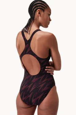 One Pieces|Speedo Hyperboom Allover Medalist One Piece Black/Orange