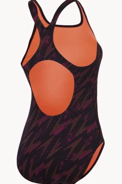 One Pieces|Speedo Hyperboom Allover Medalist One Piece Black/Orange