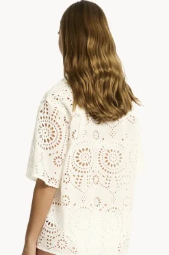 Tops|Sea Level Ibiza Bowling Shirt White