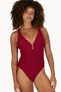 One Pieces|Baku Ibiza Longline One Piece Scarlet