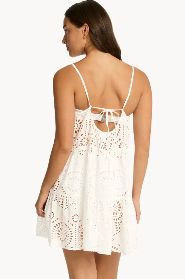 Dresses|Sea Level Ibiza Tie Back Short Sundress White