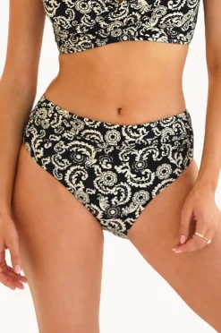 Bottoms|Moontide Imperial High Ruched Front Pant Black