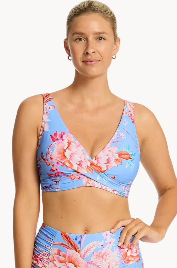 Bikini Tops|Sea Level Indochine G Cup Cross Front Bra Light blue