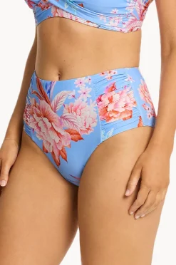 Bottoms|Sea Level Indochine Gathered High Waist Pant Light blue