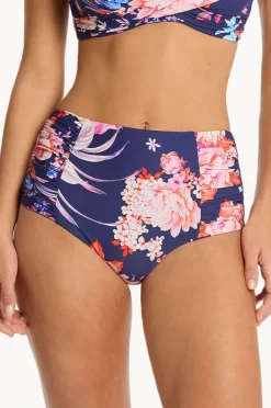 Bottoms|Sea Level Indochine Gathered High Waist Pant French navy