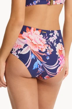 Bottoms|Sea Level Indochine Gathered High Waist Pant French navy