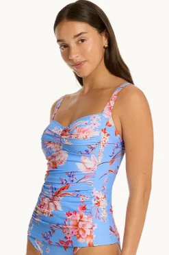 Tankini Tops|Sea Level Indochine Twist Front Tankini Separate Light blue