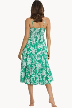 Dresses|Sunseeker Island Girl Shoe String Midi Dress Green