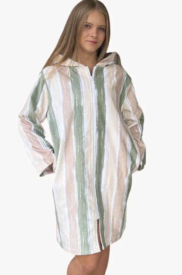 Towel Robes & Ponchos|Towel Robes & Ponchos|Back Beach Co Island Hooded Towelling Robe S/M Sand