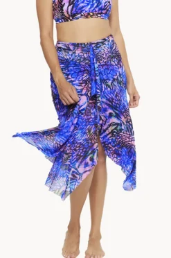Sarongs|Togs Swimwear Jaipur Mesh Frill Skirt Purple/multi