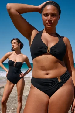 Bikini Tops|Jets et D/DD Cup Halter Black